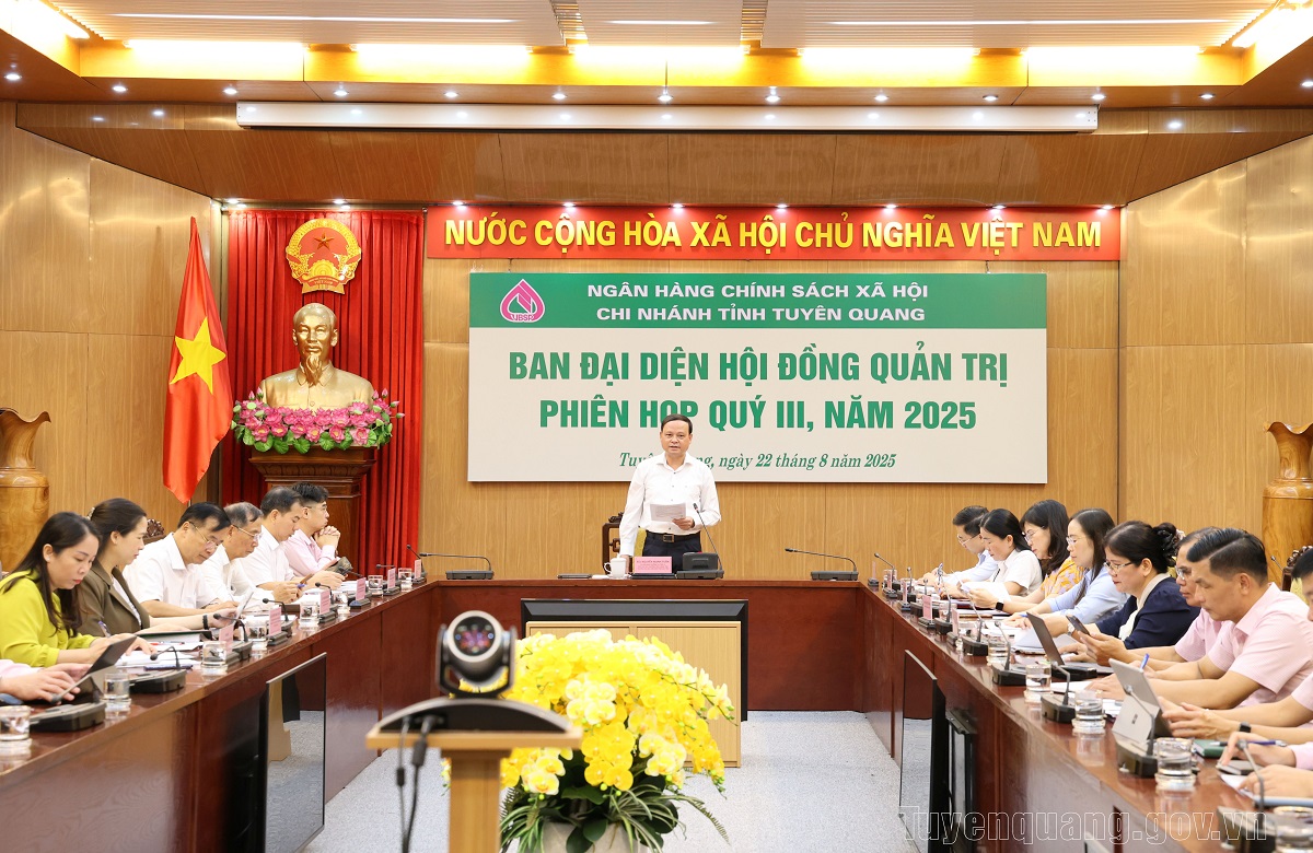 Ban đại diện Ngân hàng Chính sách xã hội tỉnh triển khai nhiệm vụ quý III và những tháng cuối năm 2025