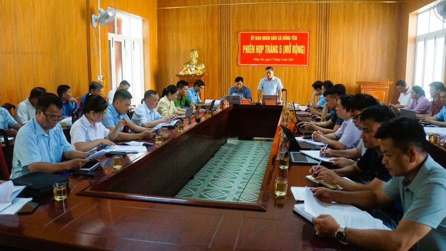UBND xã Đồng Yên tổ chức phiên họp thường kỳ tháng 5 năm 2026 (mở rộng)