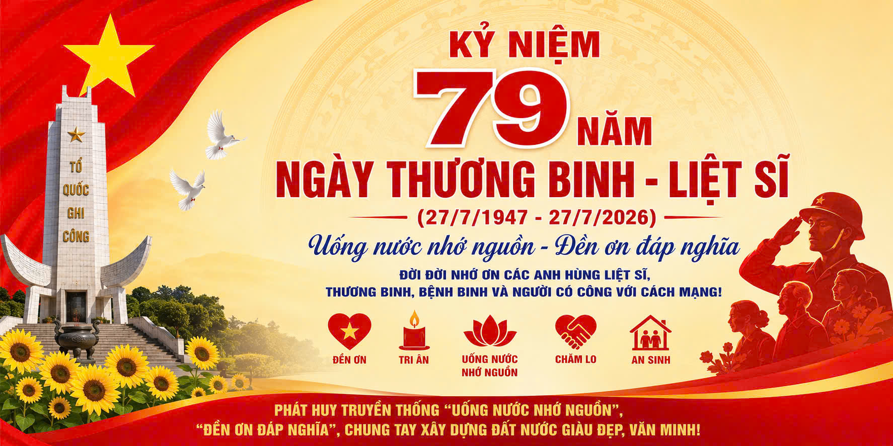 Đời đời ghi nhớ công ơn các Anh hùng liệt sĩ!