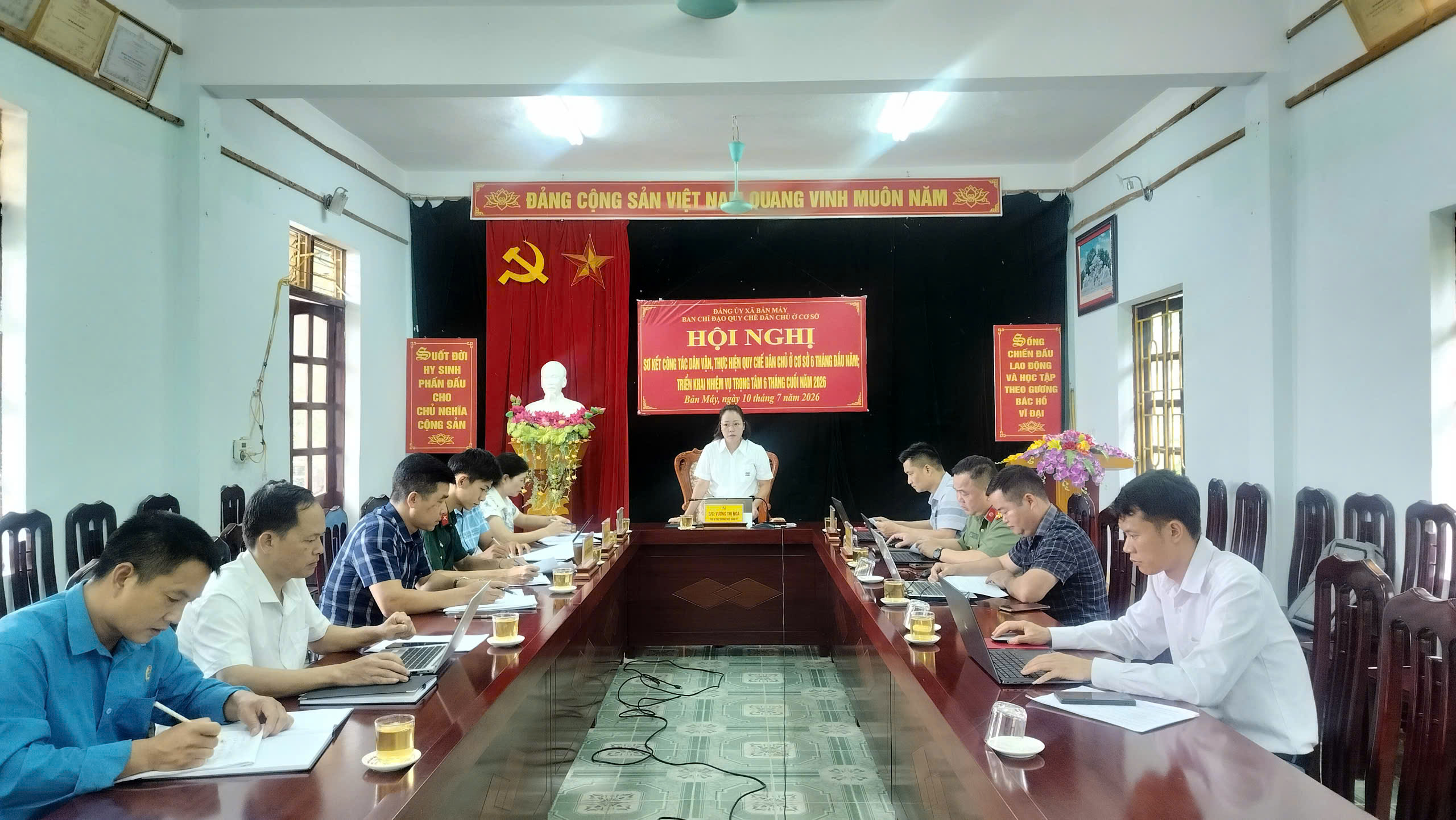 XÃ BẢN MÁY SƠ KẾT CÔNG TÁC DÂN VẬN, THỰC HIỆN QUY CHẾ DÂN CHỦ Ở CƠ SỞ  6 THÁNG ĐẦU NĂM 2026