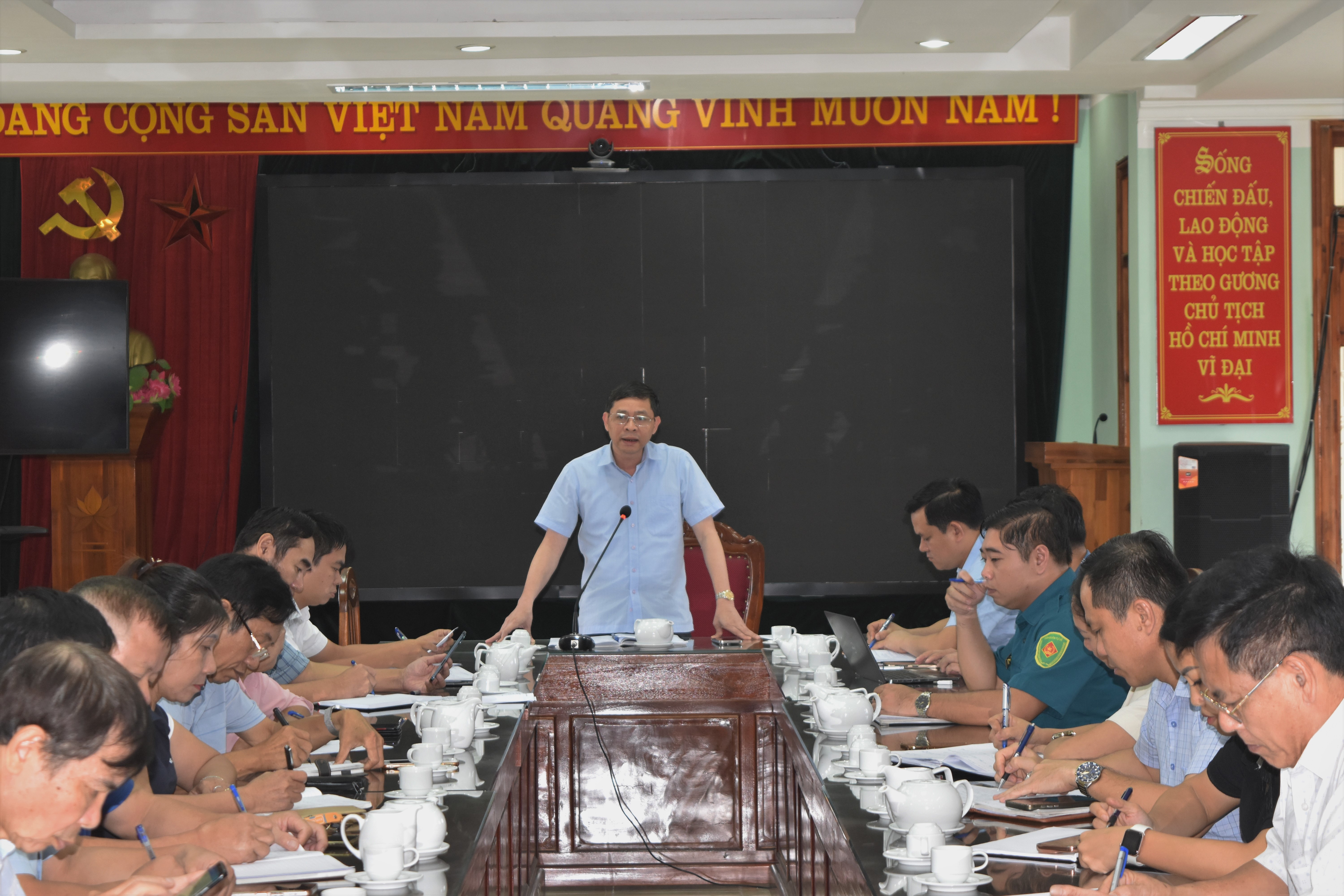 Phường Minh Xuân họp triển khai công tác phòng, chống lụt bão và chủ động ứng phó với các tình huống thiên tai có thể xảy ra
