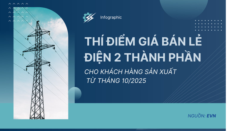 Thí điểm giá bán lẻ điện 2 thành phần cho khách hàng sản xuất từ tháng 10/2025