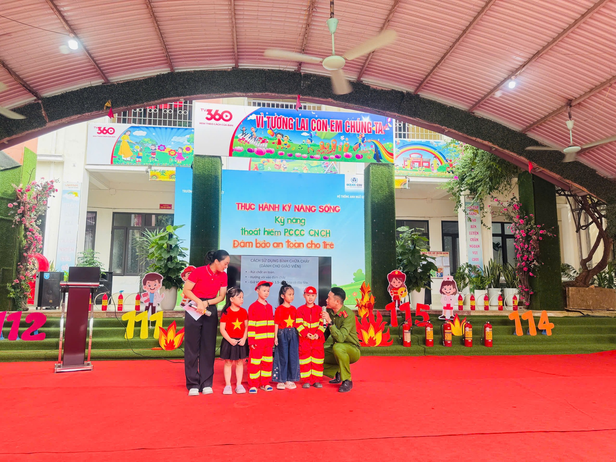 TUYÊN TRUYỀN KỸ NĂNG PHÒNG CHÁY, CHỮA CHÁY VÀ CỨU NẠN, CỨU HỘ TẠI TRƯỜNG MẦM NON PHAN THIẾT