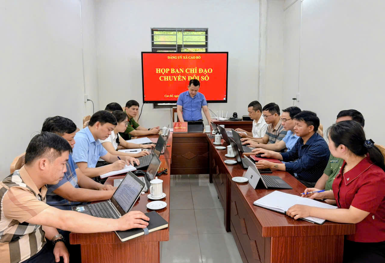 Tổ chức Hội nghị ban chỉ đạo chuyển đổi số xã Cao Bồ quý I năm 2026