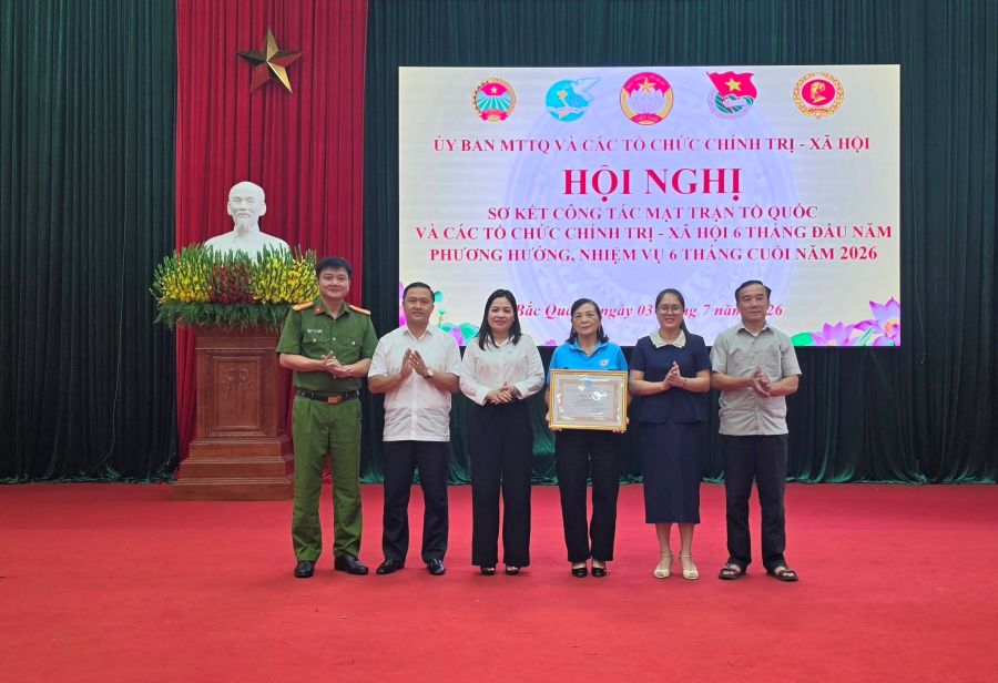 Ủy ban MTTQ Việt Nam xã Bắc Quang tổ chức Hội nghị sơ kết công tác Mặt trận và các tổ chức chính trị - xã hội 6 tháng đầu năm