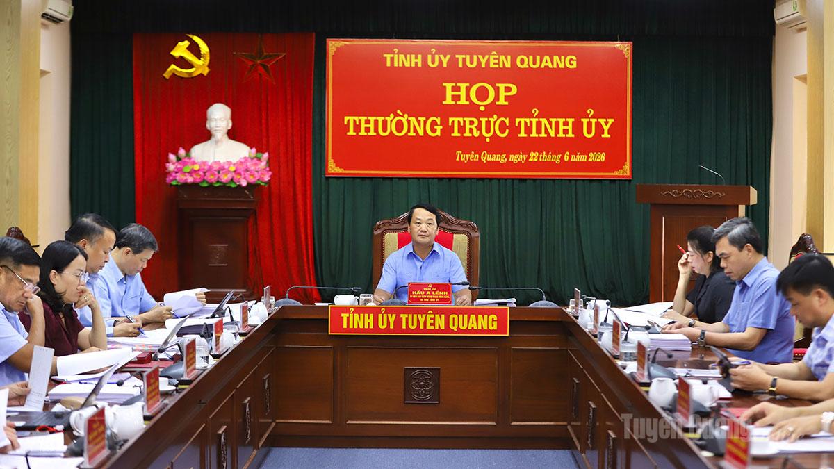 Thường trực Tỉnh ủy cho ý kiến vào một số nội dung quan trọng