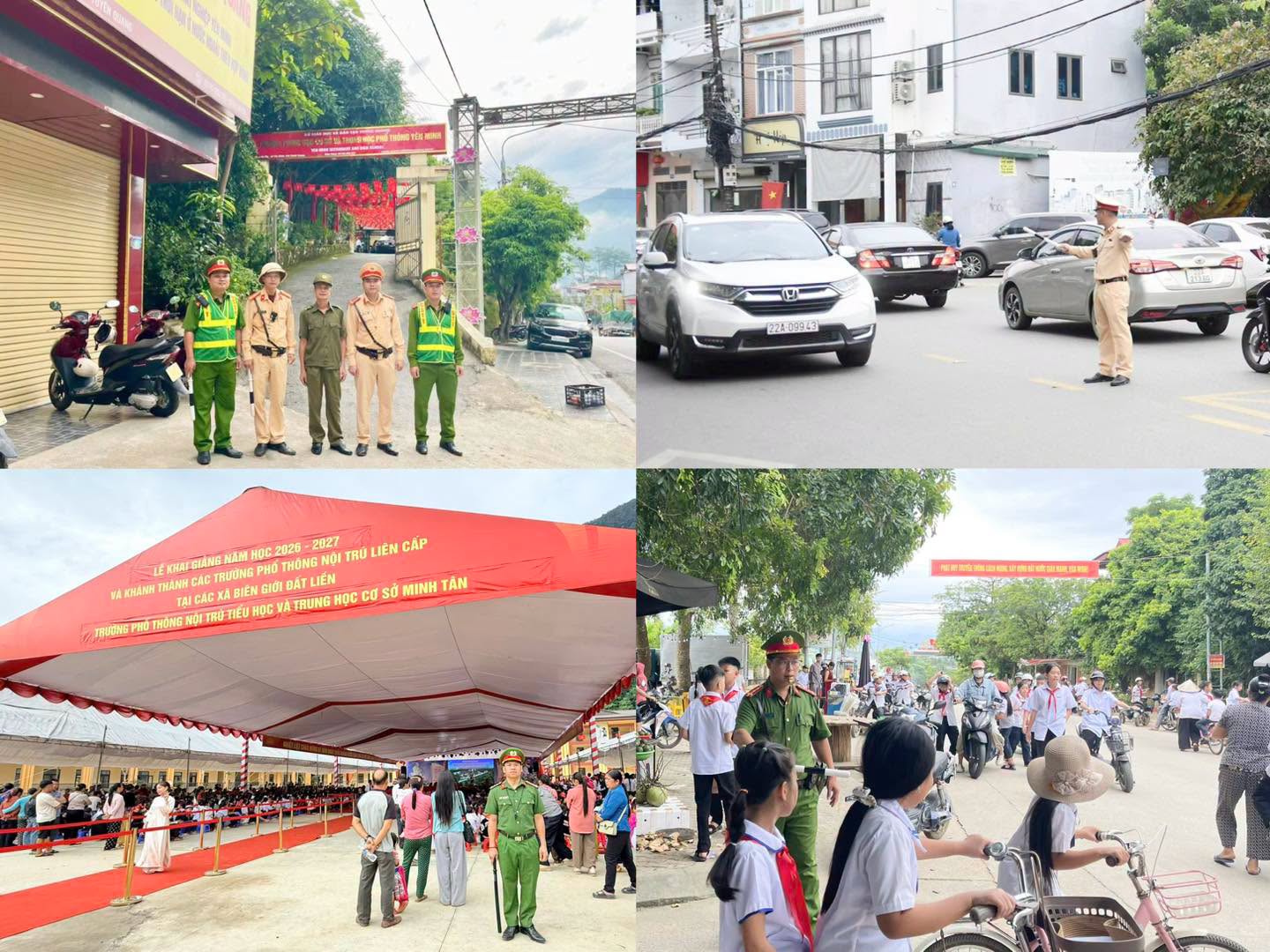 CÔNG AN TỈNH TUYÊN QUANG BẢO ĐẢM AN NINH, AN TOÀN NGÀY KHAI GIẢNG NĂM HỌC MỚI