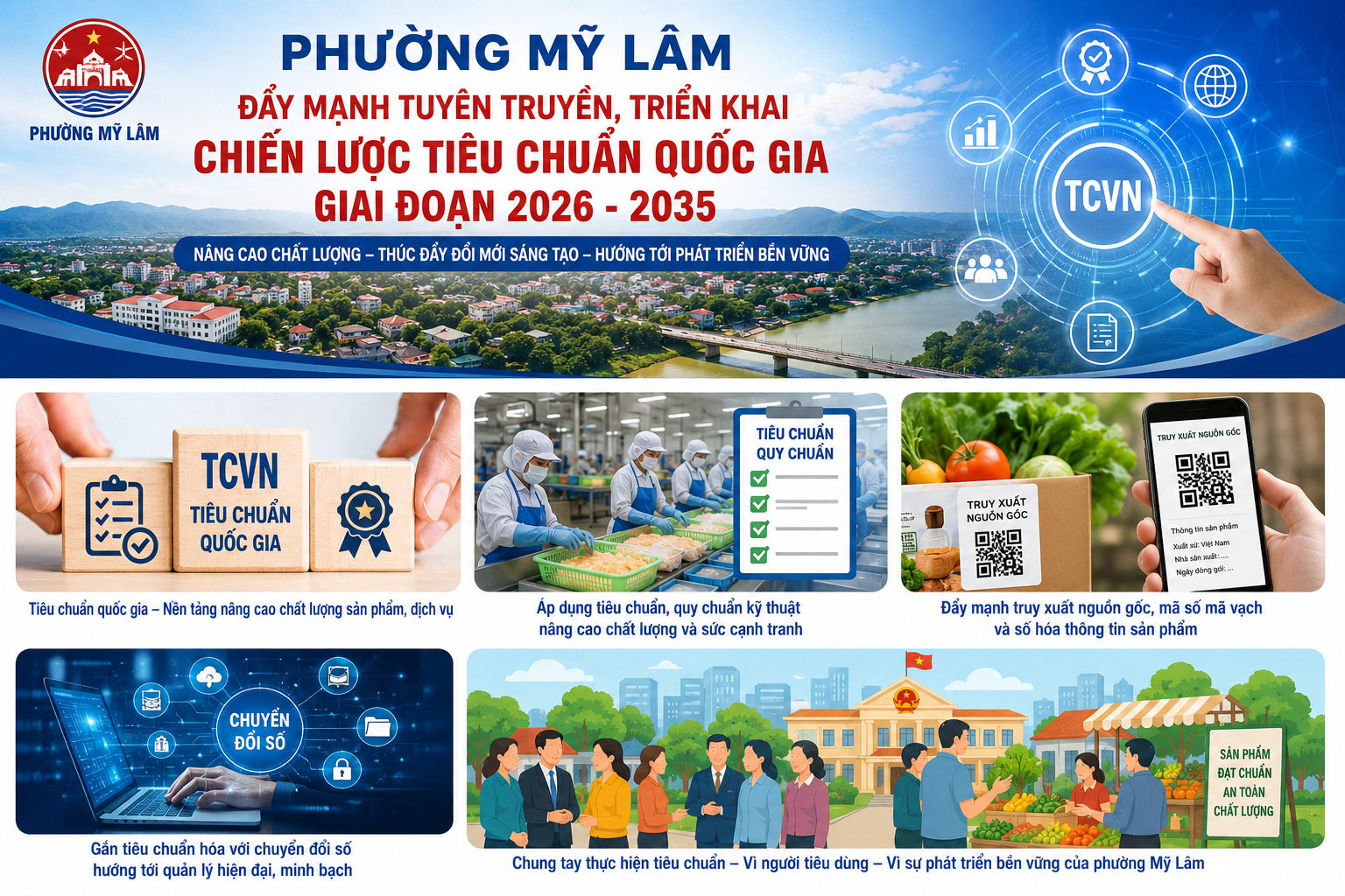 ĐẨY MẠNH CÔNG TÁC TUYÊN TRUYỀN, TRIỂN KHAI CHIẾN LƯỢC TIÊU CHUẨN QUỐC GIA GIAI ĐOẠN 2026 - 2035 TRÊN ĐỊA BÀN PHƯỜNG MỸ LÂM