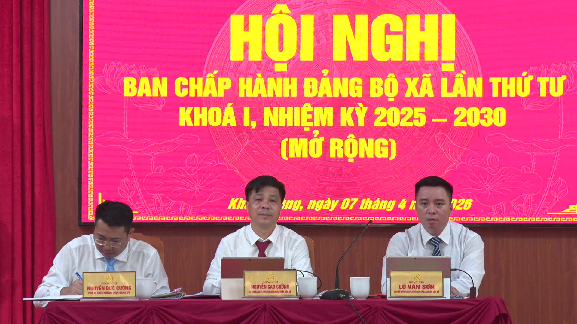 HỘI NGHỊ BAN CHẤP HÀNH ĐẢNG BỘ XÃ KHUÔN LÙNG LẦN THỨ 4 KHÓA I, NHIỆM KỲ 2025 - 2030 (MỞ RỘNG)