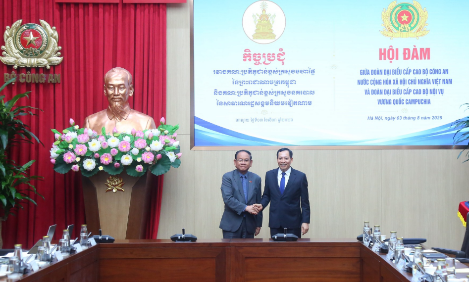 TĂNG CƯỜNG HỢP TÁC GIỮA BỘ CÔNG AN VIỆT NAM VÀ BỘ NỘI VỤ VƯƠNG QUỐC CAMPUCHIA