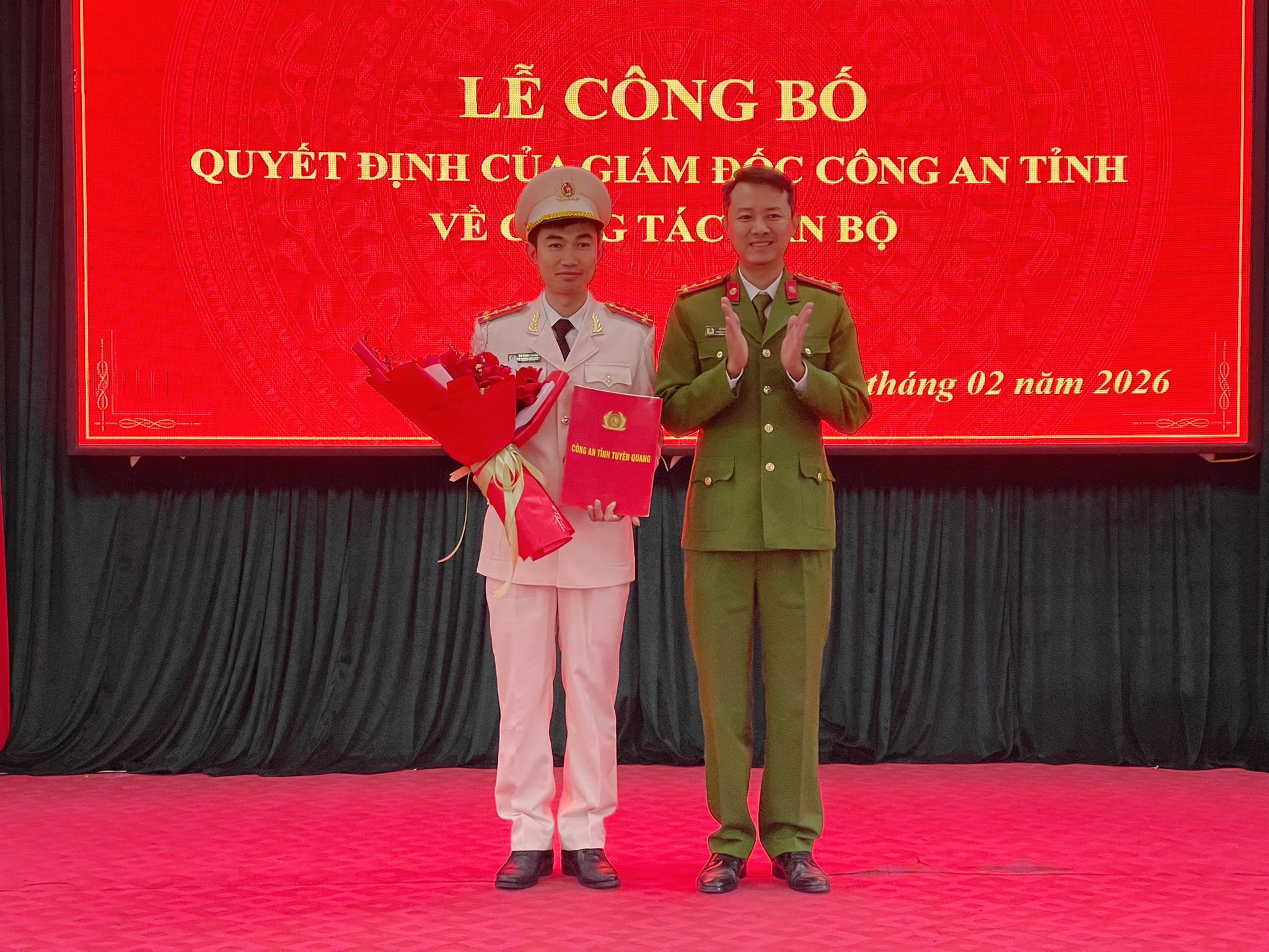 Lễ công bố Quyết định của Giám đốc Công an tỉnh về công tác cán bộ