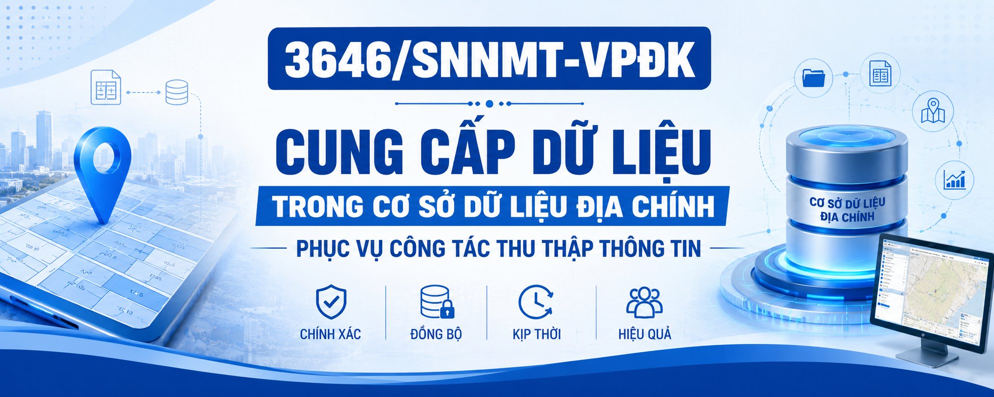 Cung cấp dữ liệu trong cơ sở dữ liệu địa chính phục vụ công tác thu thập thông tin