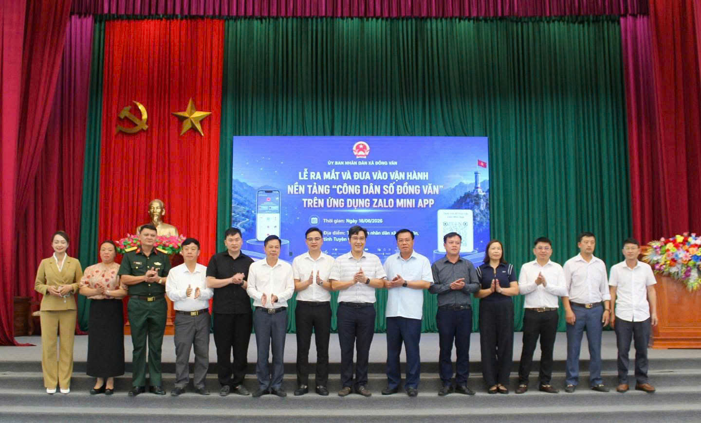 XÃ ĐỒNG VĂN RA MẮT VÀ ĐƯA VÀO VẬN HÀNH NỀN TẢNG “CÔNG DÂN SỐ ĐỒNG VĂN” TRÊN ỨNG DỤNG ZALO MINI APP