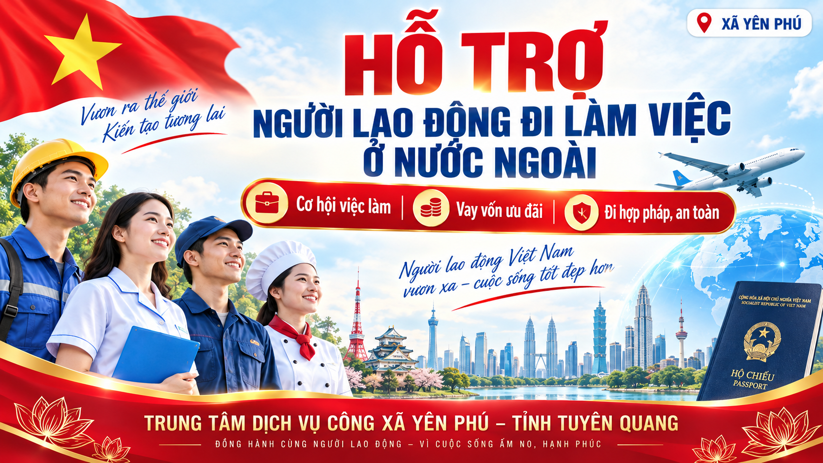 TUYÊN TRUYỀN CHÍNH SÁCH HỖ TRỢ VIỆC LÀM VÀ ĐƯA NGƯỜI LAO ĐỘNG ĐI LÀM VIỆC Ở NƯỚC NGOÀI