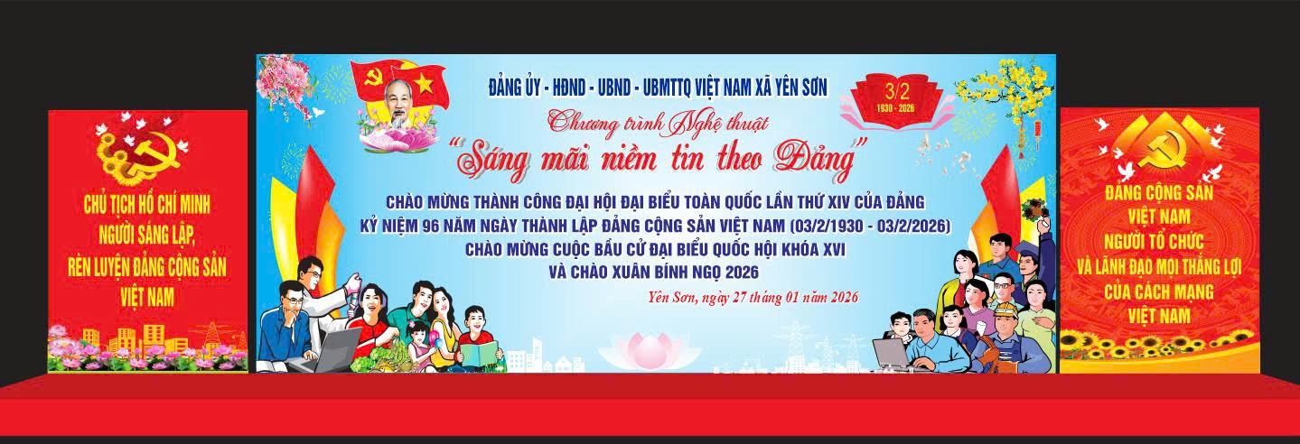 Chương trình nghệ thuật “Sáng mãi niềm tin theo Đảng” sắp diễn ra tại Quảng trường Yên Sơn