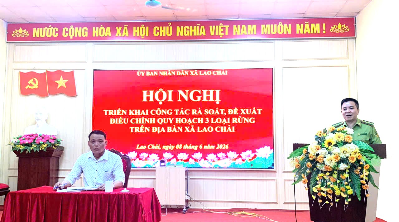 XÃ LAO CHẢI TỔ CHỨC HỘI NGHỊ TRIỂN KHAI CÔNG TÁC RÀ SOÁT, ĐỀ XUẤT ĐIỀU CHỈNH QUY HOẠCH 03 LOẠI RỪNG TRÊN ĐỊA BÀN XÃ