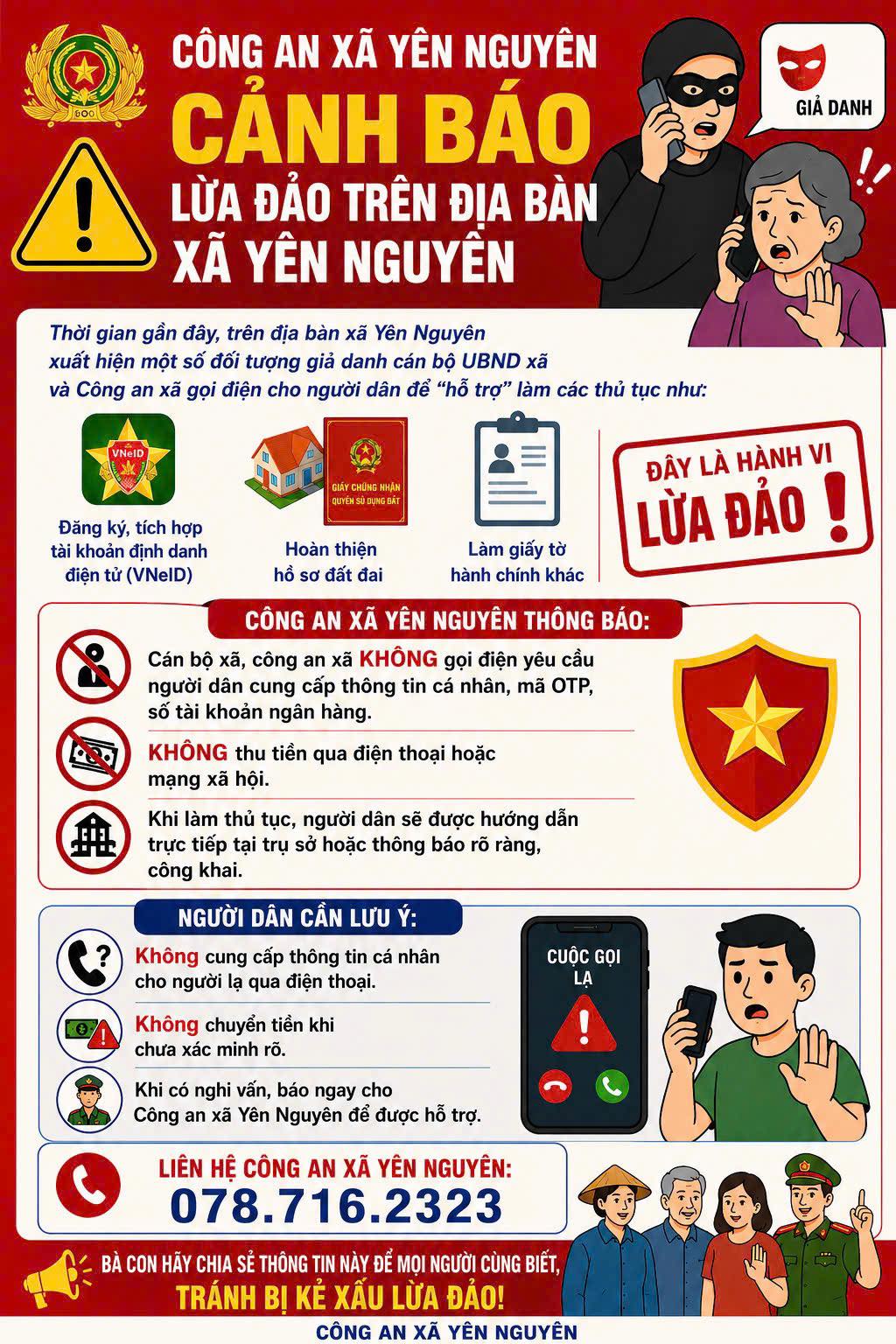 CẢNH BÁO LỪA ĐẢO TRÊN ĐỊA BÀN XÃ YÊN NGUYÊN