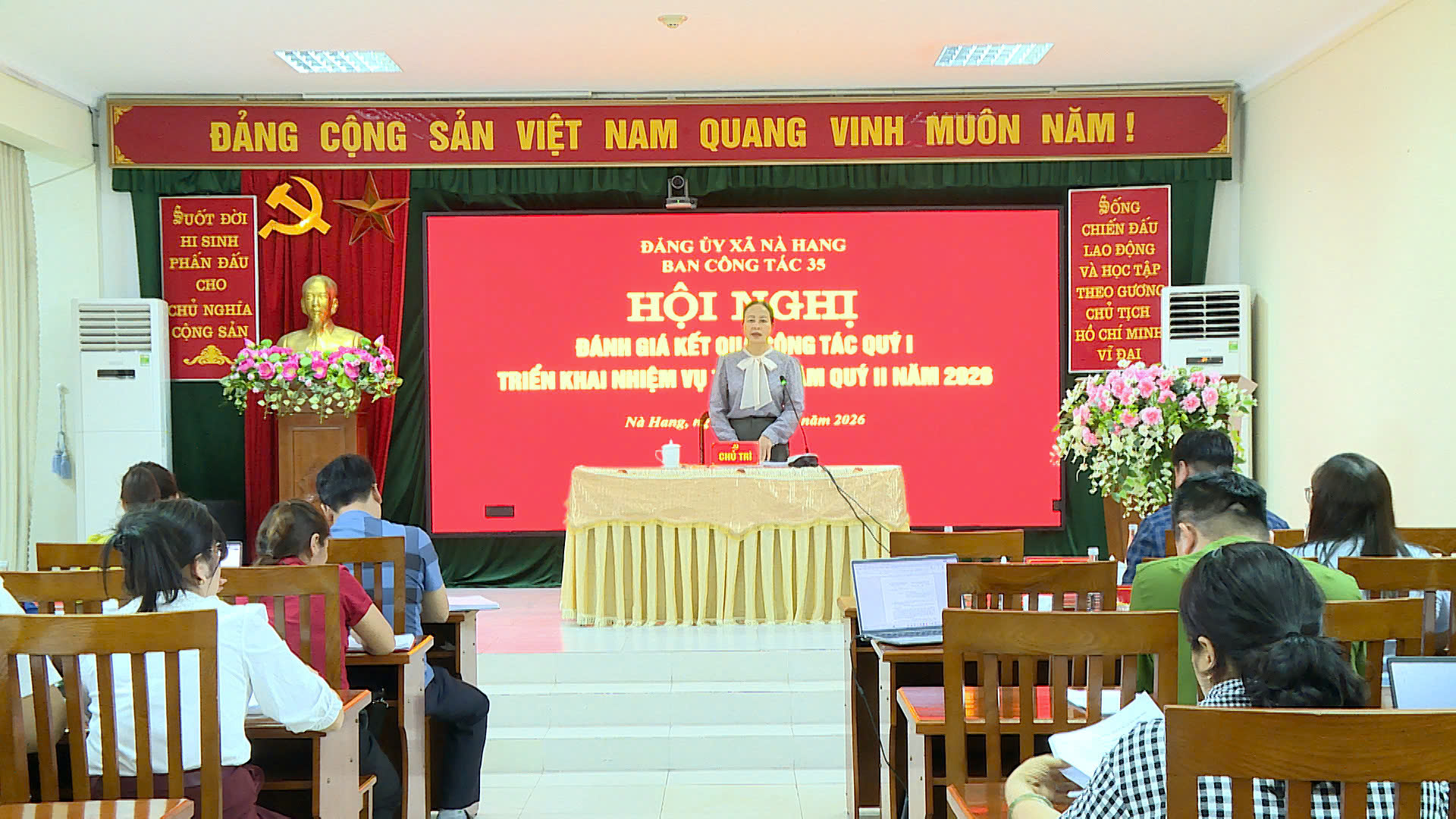 Ban Công tác 35 xã Nà Hang đánh giá kết quả công tác quý I, triển khai nhiệm vụ quý II năm 2026