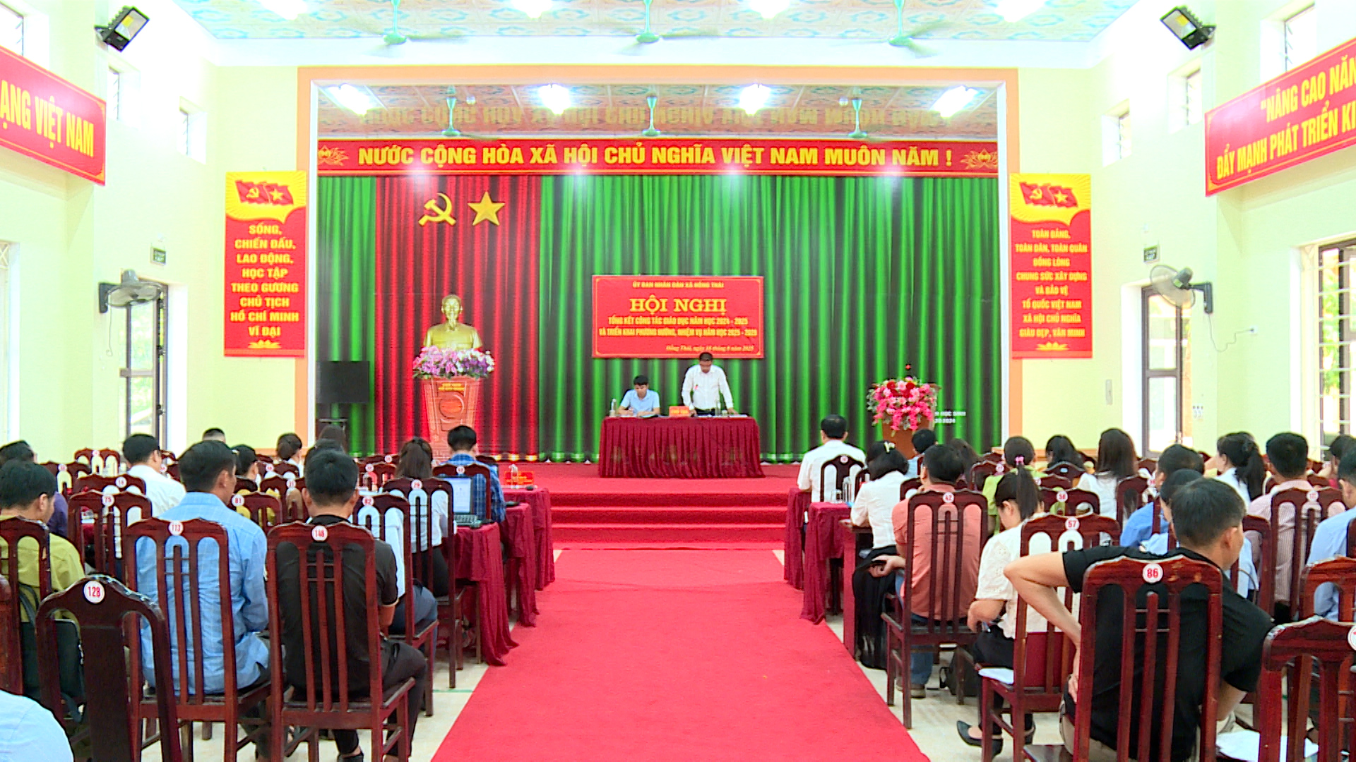 Xã Hồng Thái tổ chức Hội nghị tổng kết công tác giáo dục năm học 2024-2025, triển khai nhiệm vụ giáo dục năm học 2025-2026