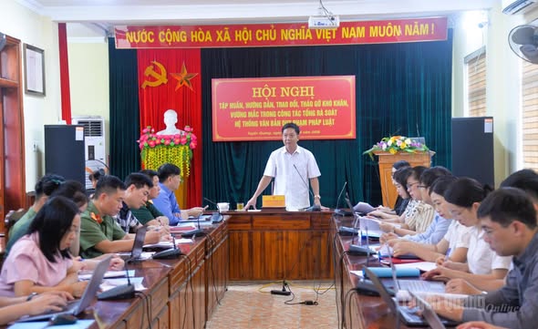 Lũng Phìn tham gia Hội nghị tập huấn triển khai thực hiện tổng rà soát hệ thống văn bản quy phạm pháp luật
