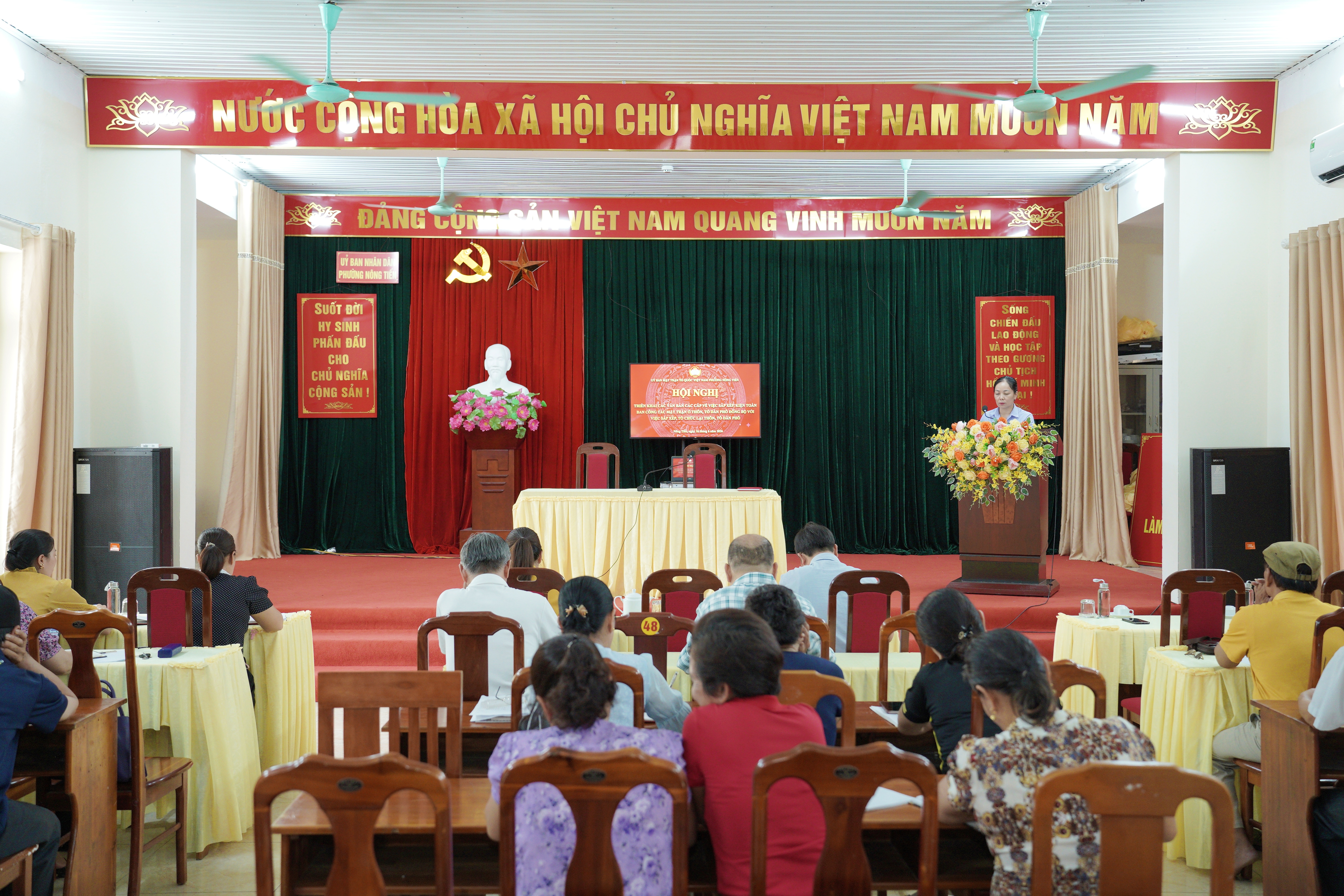 Phường Nông Tiến: Tổ chức Hội nghị triển khai công tác sắp xếp, kiện toàn Ban Công tác Mặt trận tổ dân phố