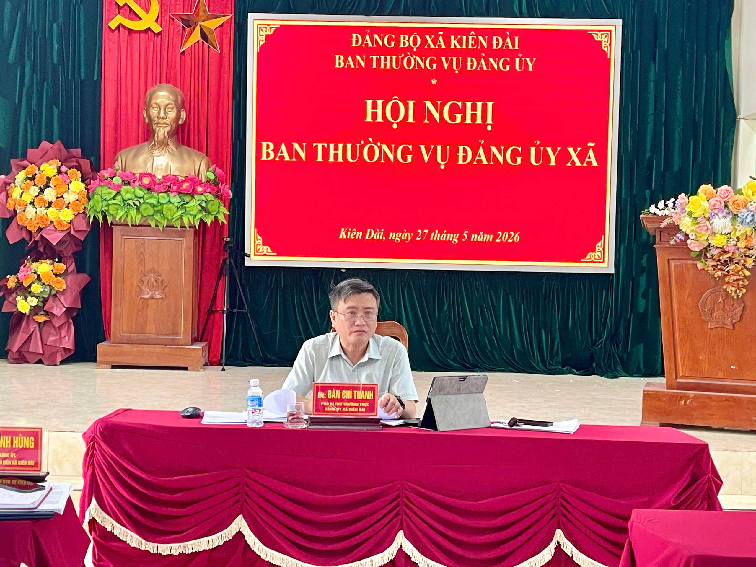 Hội nghị Ban Thường vụ Đảng ủy xã Kiên Đài