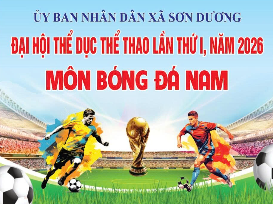 Vòng bảng bóng đá nam Đại hội Thể dục thể thao xã Sơn Dương lần thứ I, năm 2026  