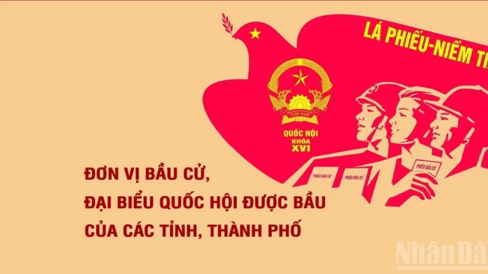 Số lượng đơn vị bầu cử và số lượng đại biểu Quốc hội được bầu tại các tỉnh, thành phố