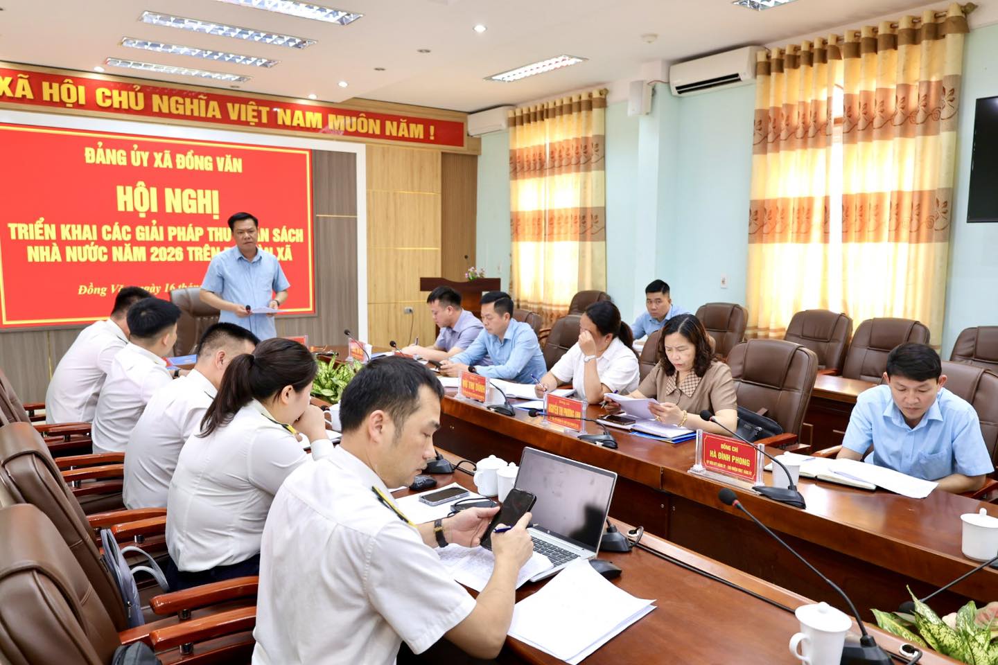Hội nghị triển khai các giải pháp thu ngân sách nhà nước trên địa bàn xã Đồng Văn năm 2026