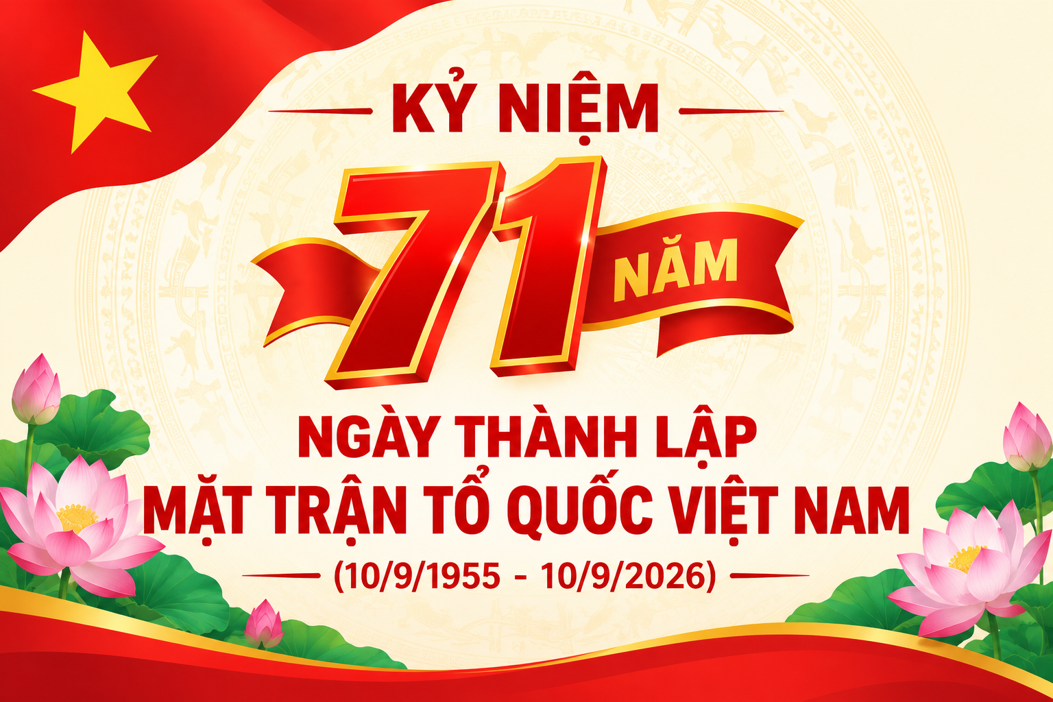 Bài tuyên truyền Kỷ niệm 71 năm ngày thành lập Mặt trận Tổ quốc Việt Nam (10/9/1955 – 10/9/2026)