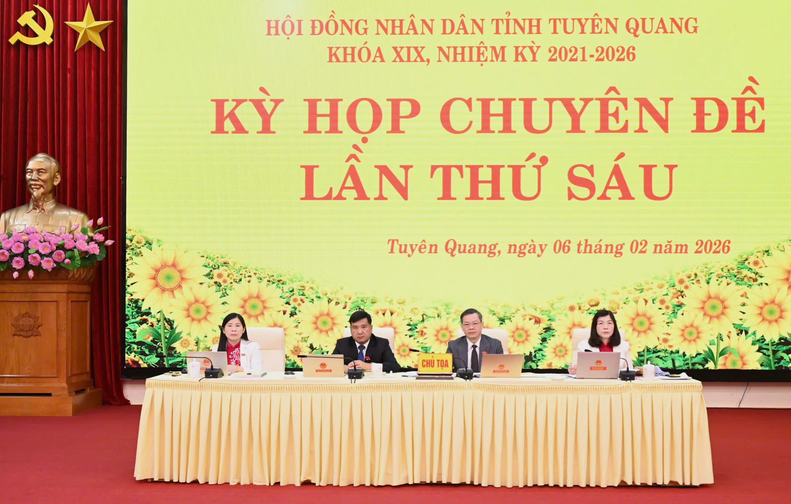 Kỳ họp chuyên đề lần thứ sáu, HĐND tỉnh khoá XIX 