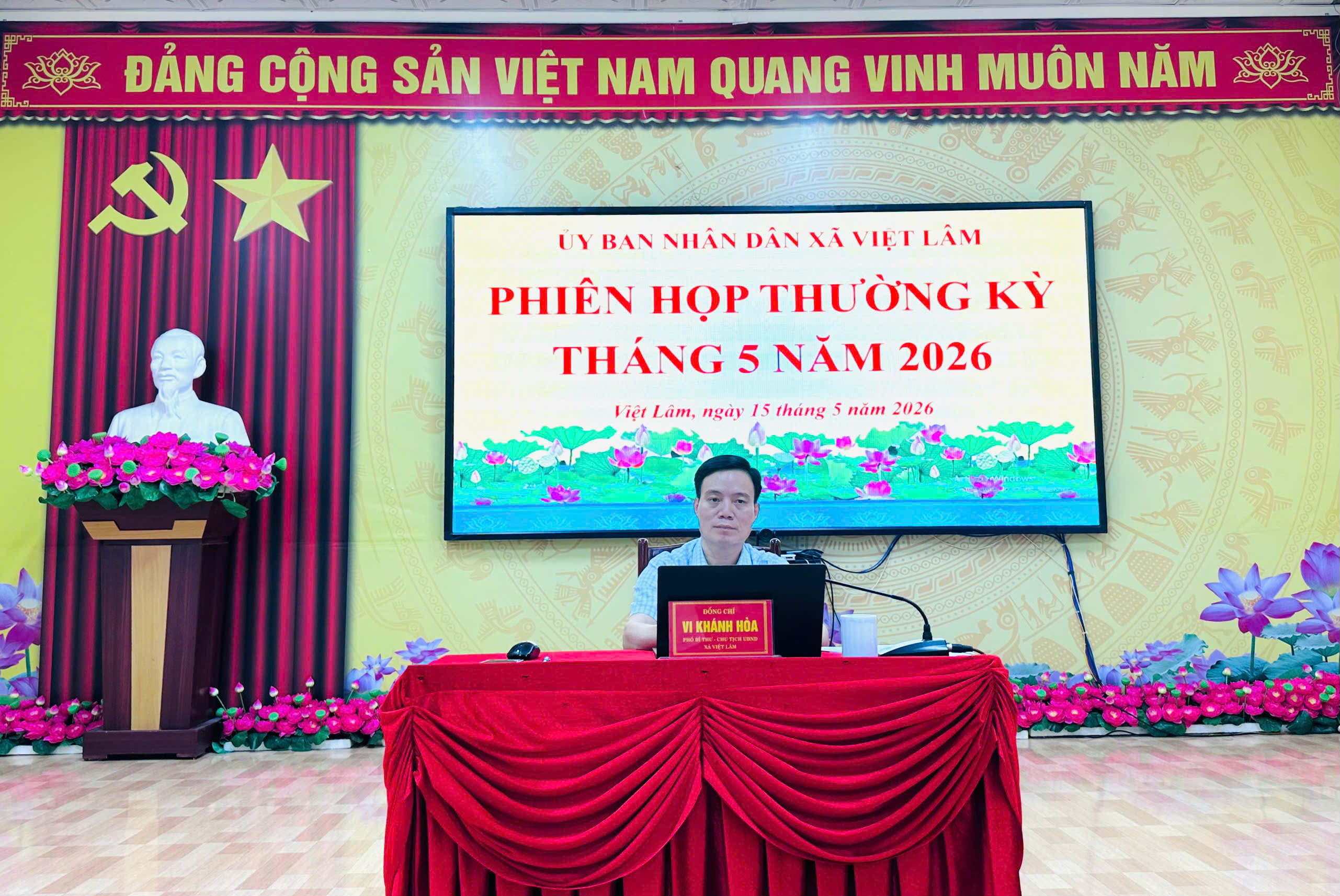 UBND XÃ VIỆT LÂM TỔ CHỨC PHIÊN HỌP THƯỜNG KỲ THÁNG 5 NĂM 2026