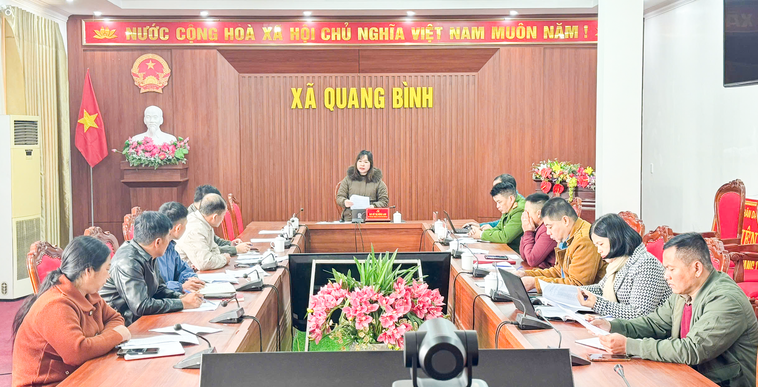 Xã Quang Bình, Tuyên Quang họp Hội đồng chính sách triển khai thực hiện chế độ đối với hậu phương quân đội.