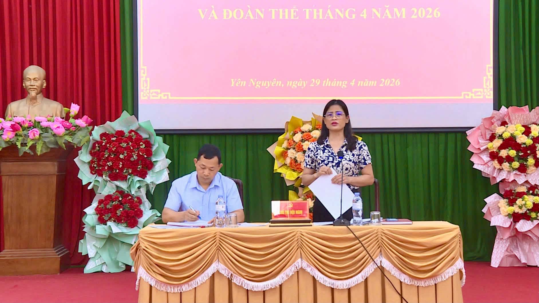 Hội nghị giao ban công tác Đảng, Chính quyền và Đoàn thể tháng 04 năm 2026