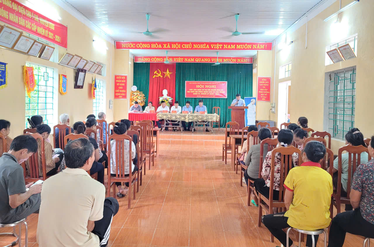 Hội nghị tiếp xúc cử tri với người ứng cử đại biểu HĐND xã Tân Thanh khoá III, nhiệm kỳ 2026 - 2031