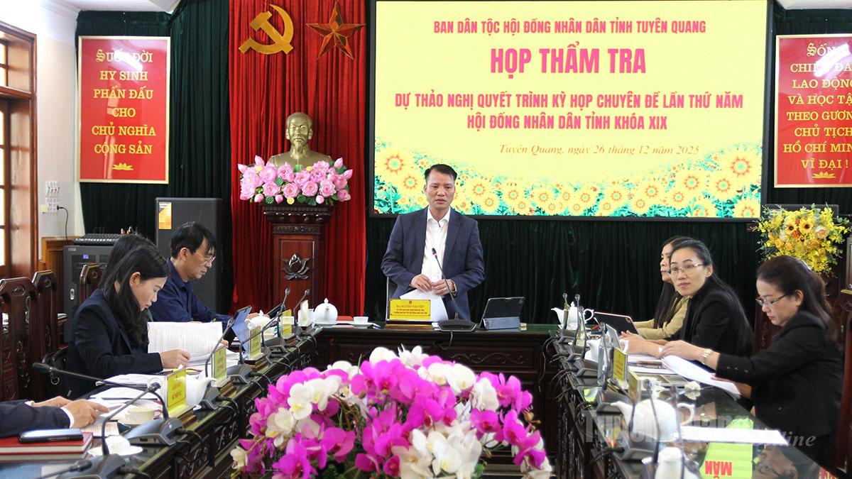 Các Ban HĐND tỉnh thẩm tra dự thảo nghị quyết trình Kỳ họp chuyên đề lần thứ Năm