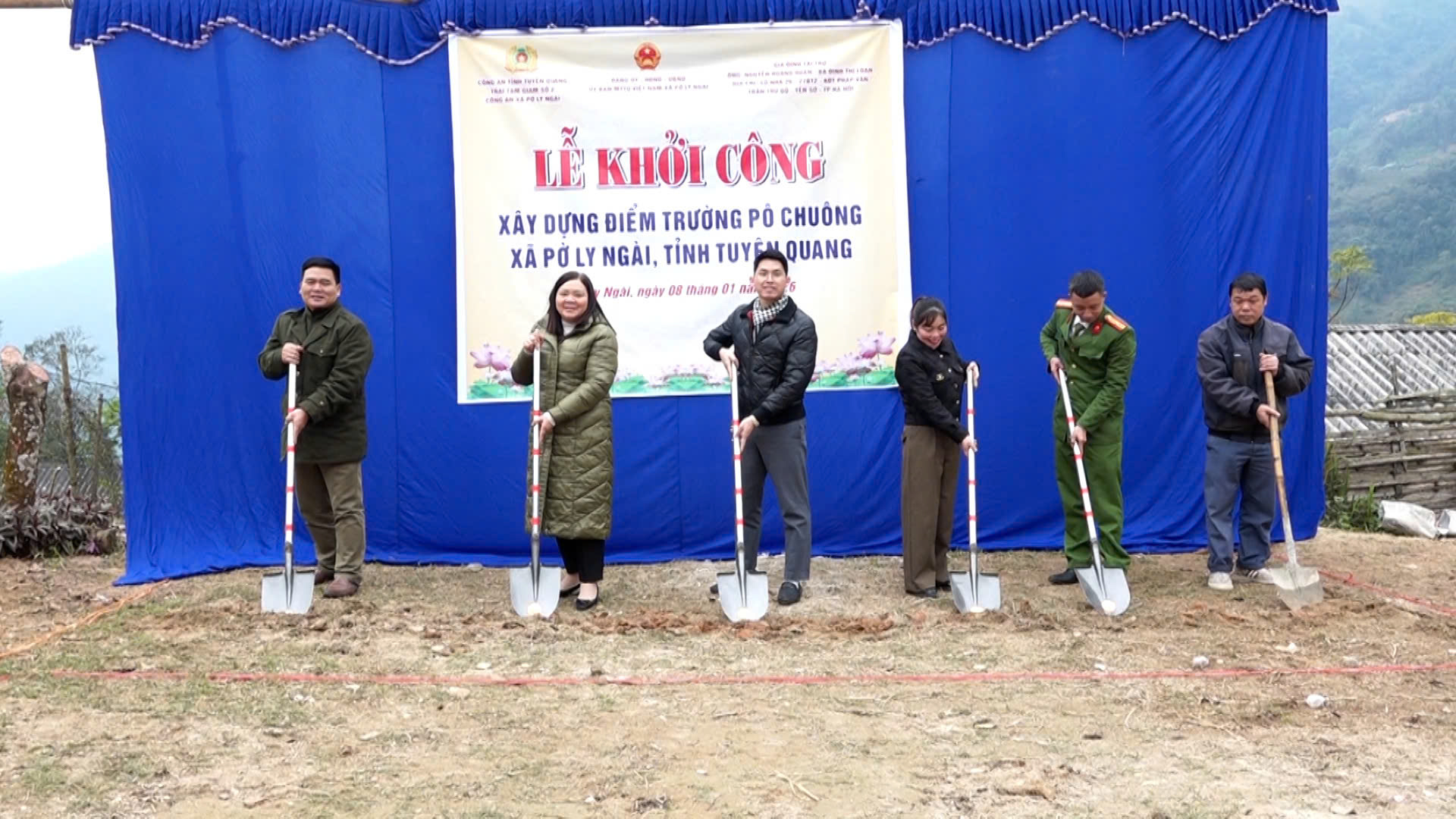 Pờ Ly Ngài, khởi công xây dựng nhà lớp học điểm trường Pô Chuông