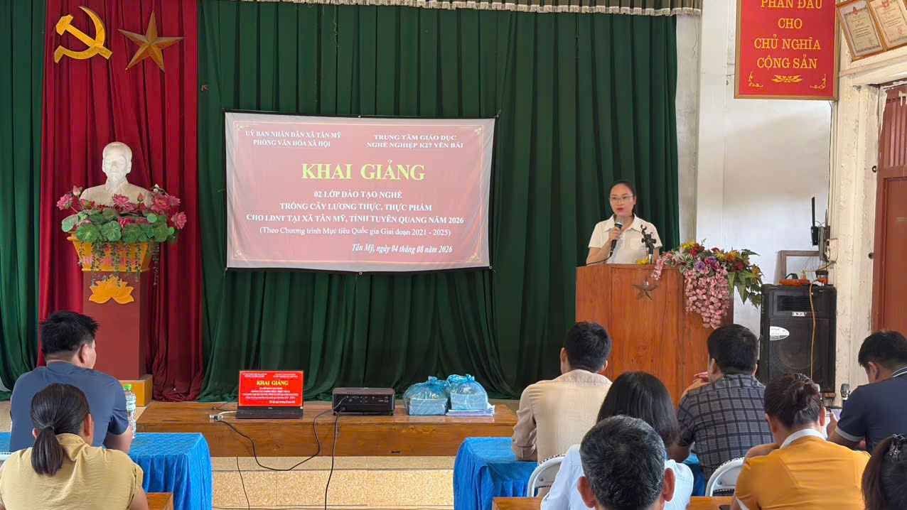 KHAI GIẢNG CÁC LỚP ĐÀO TẠO NGHỀ NÔNG NGHIỆP CHO LAO ĐỘNG NÔNG THÔN NĂM 2026