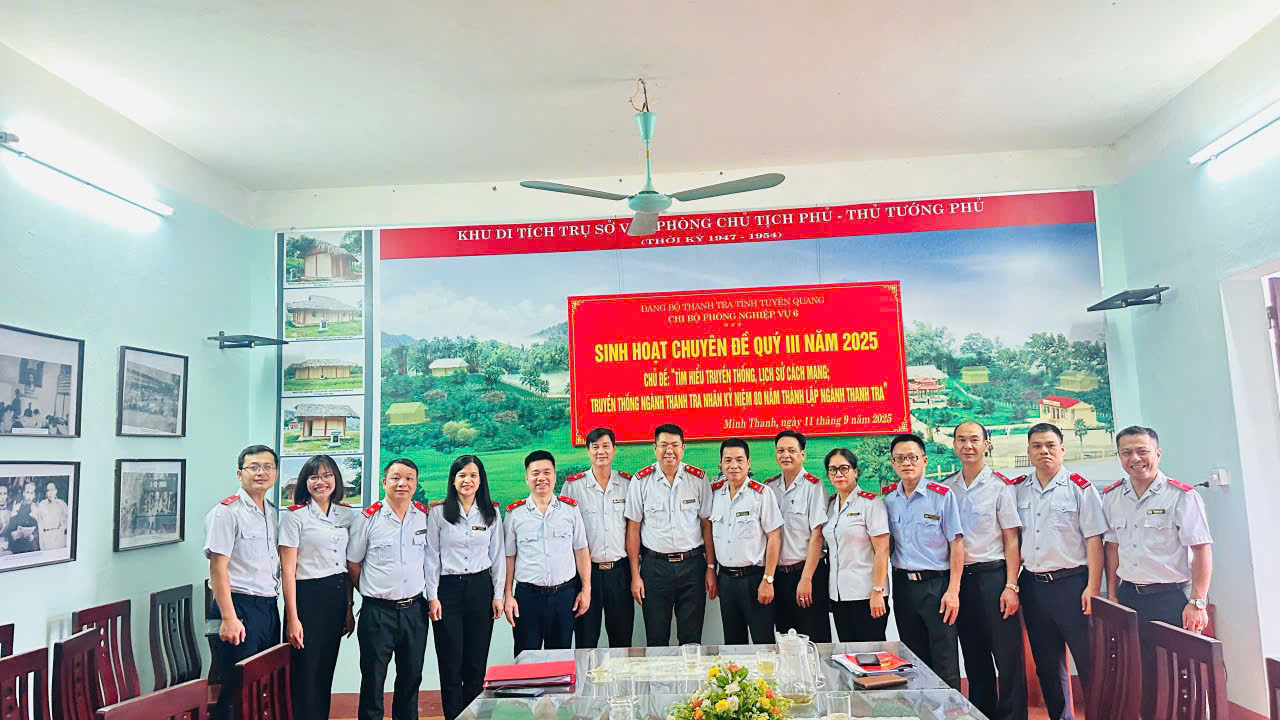 Chi bộ Phòng Nghiệp vụ 6 sinh hoạt chuyên đề đầy ý nghĩa tại khu di tích lịch sử đặc biệt Tân Trào 