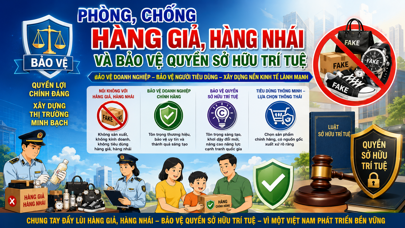 TĂNG CƯỜNG TUYÊN TRUYỀN PHÒNG, CHỐNG HÀNG GIẢ, HÀNG NHÁI VÀ BẢO VỆ QUYỀN SỞ HỮU TRÍ TUỆ TRÊN ĐỊA BÀN XÃ BẢN MÁY