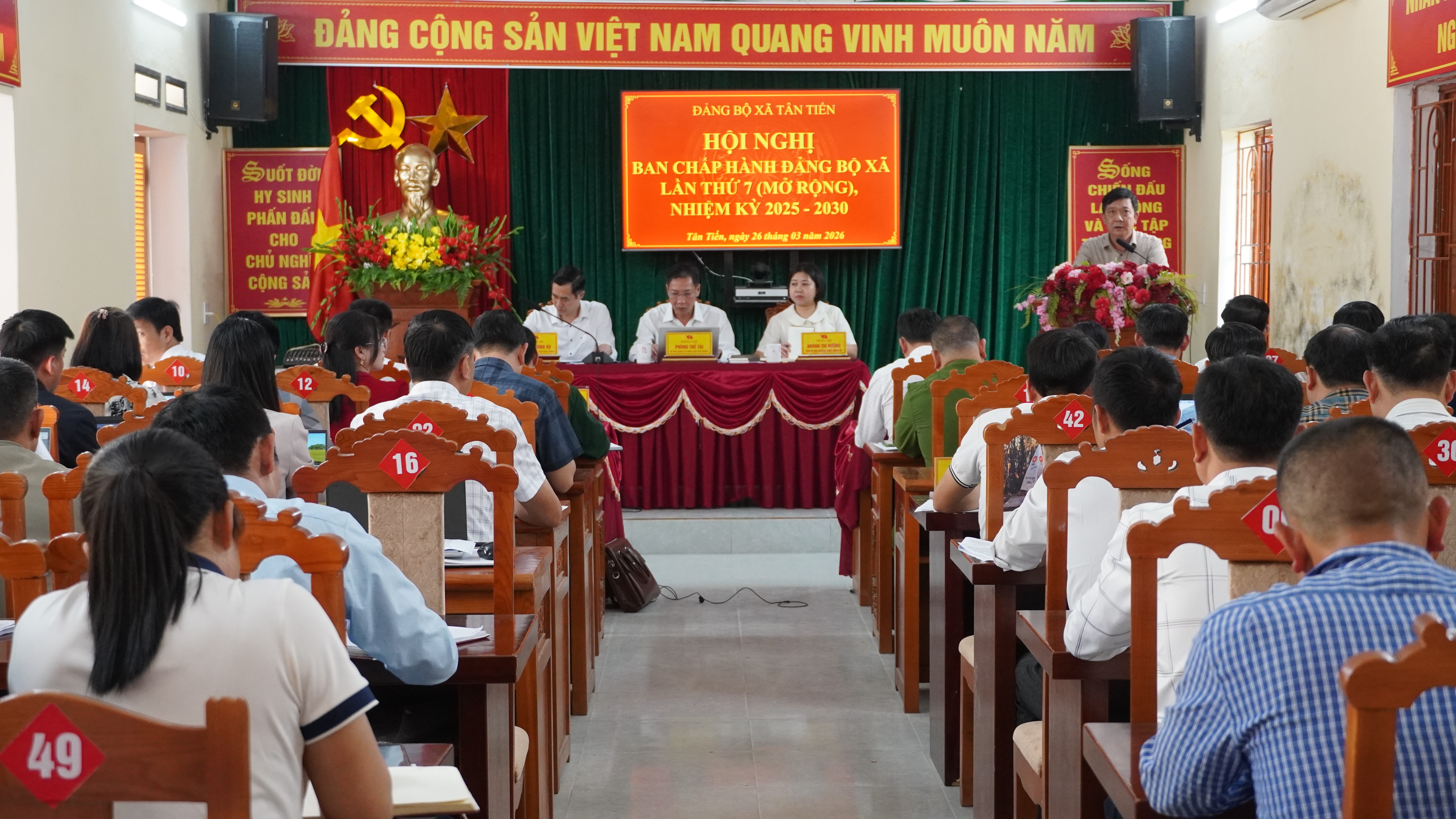 Hội nghị Ban Chấp hành Đảng bộ xã Tân Tiến lần thứ 7, nhiệm kỳ 2025 – 2030.