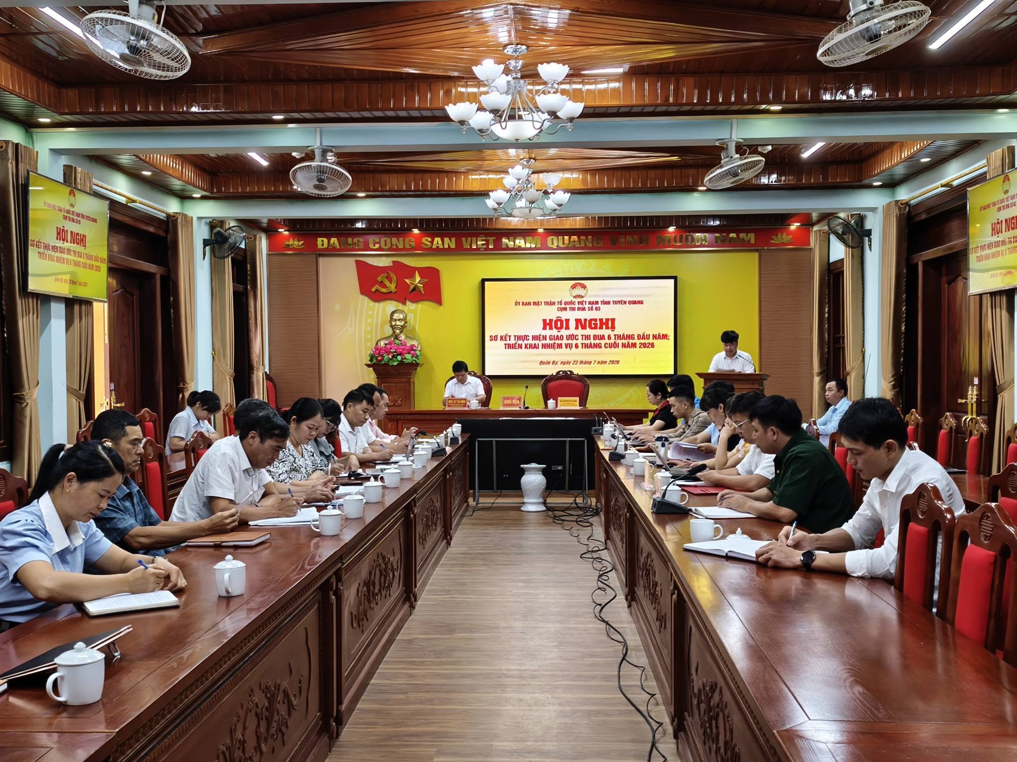 Ủy ban MTTQ Việt Nam tỉnh Tuyên Quang, Cụm thi đua số 3 tổ chức hội nghị sơ kết giao ước thi đua 6 tháng đầu năm 2026 và triển khai nhiệm vụ 6 tháng cuối năm. 