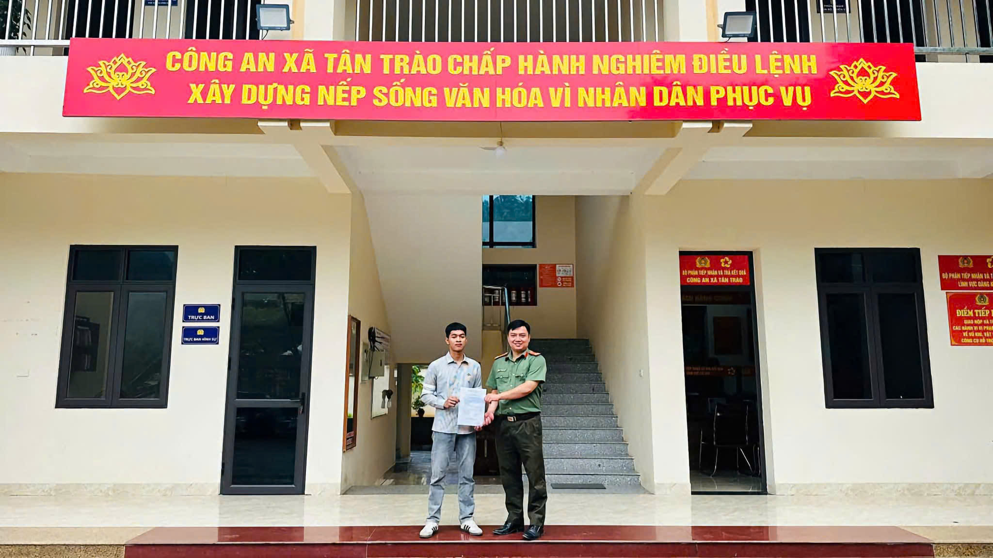 TUỔI TRẺ XÃ TÂN TRÀO PHÁT HUY TINH THẦN, TRÁCH NHIỆM XUNG PHONG TÌNH NGUYỆN THỰC HIỆN NGHĨA VỤ THAM GIA CÔNG AN NHÂN DÂN NĂM 2027 