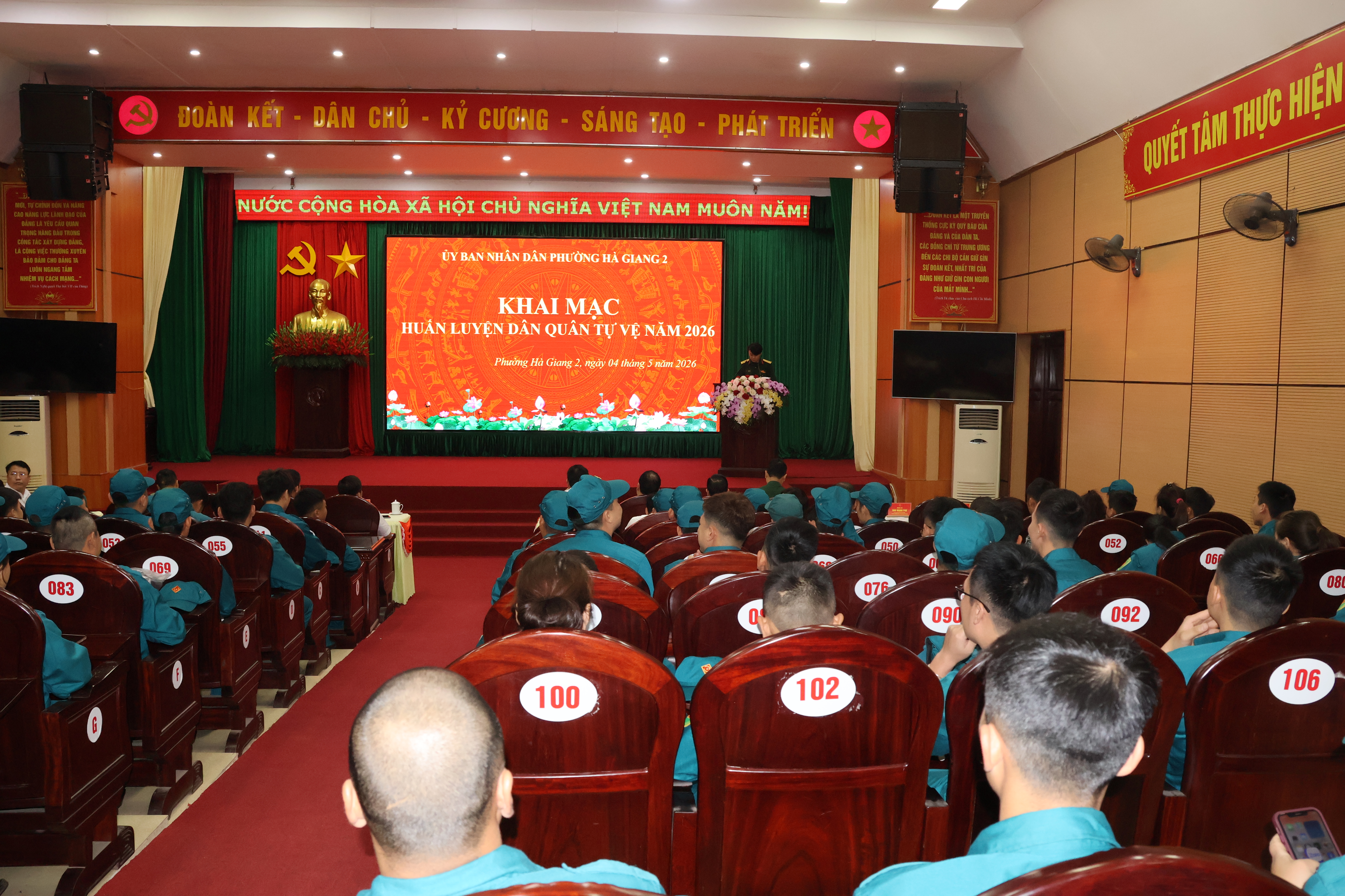 Khai mạc huấn luyện dân quân tự vệ phường Hà Giang 2 năm 2026