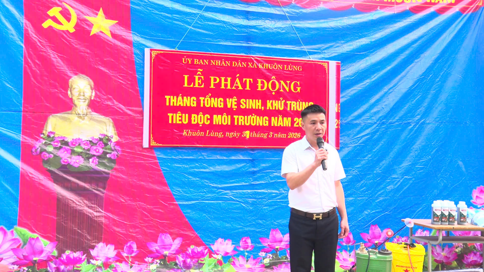 LỄ PHÁT ĐỘNG THÁNG TỔNG VỆ SINH, KHỬ TRÙNG, TIÊU ĐỘC MÔI TRƯỜNG VÀ TIÊM VẮC XIN CHO ĐÀN VẬT NUÔI ĐỢT 1 NĂM 2026