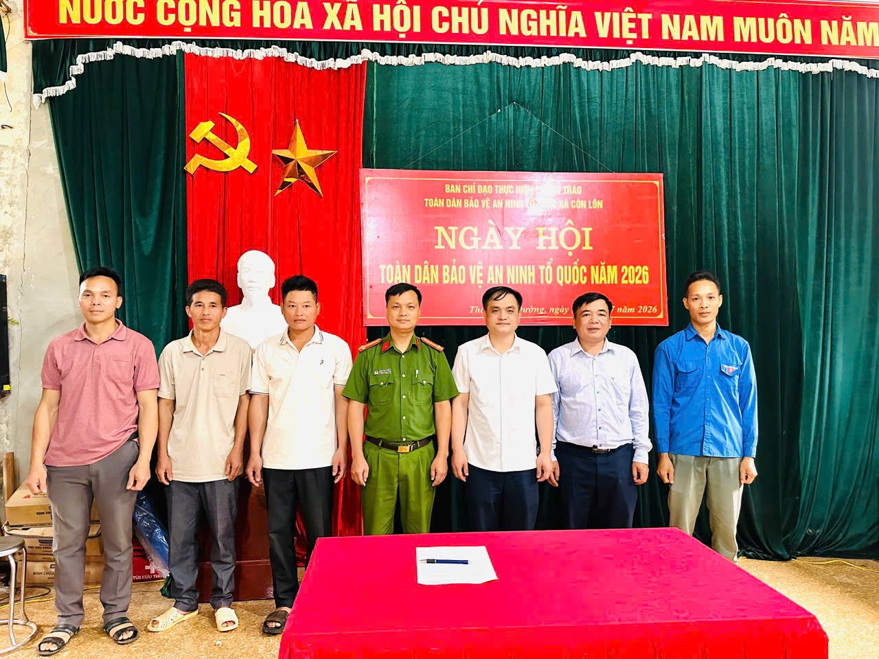 CÔNG AN XÃ CÔN LÔN THAM MƯU TỔ CHỨC THÀNH CÔNG NGÀY HỘI "TOÀN DÂN BẢO VỆ AN NINH TỔ QUỐC" CẤP THÔN NĂM 2026