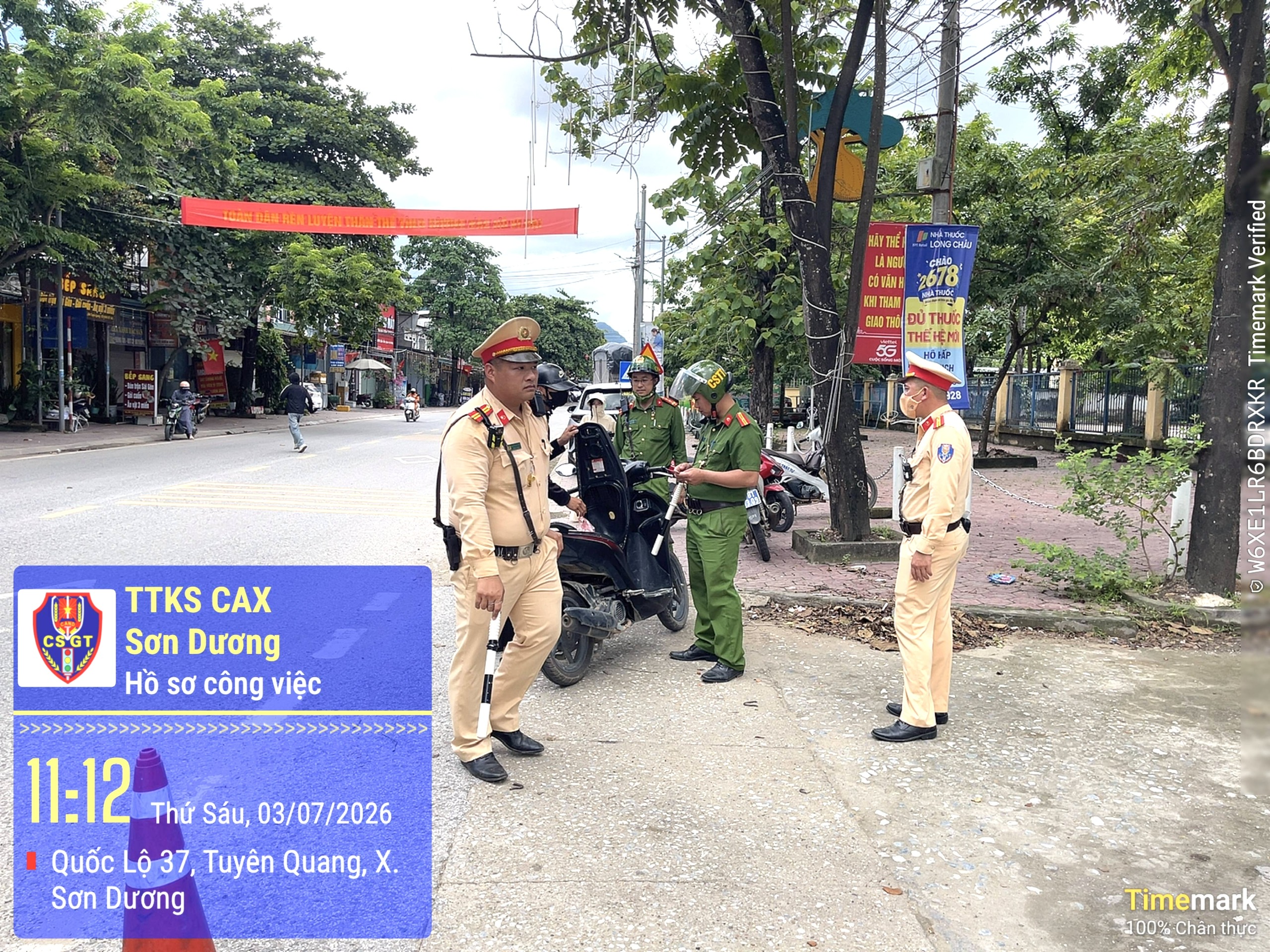 CÔNG AN XÃ SƠN DƯƠNG GIỮ VỮNG AN NINH, TRẬT TỰ VÀ AN TOÀN GIAO THÔNG TRÊN ĐỊA BÀN