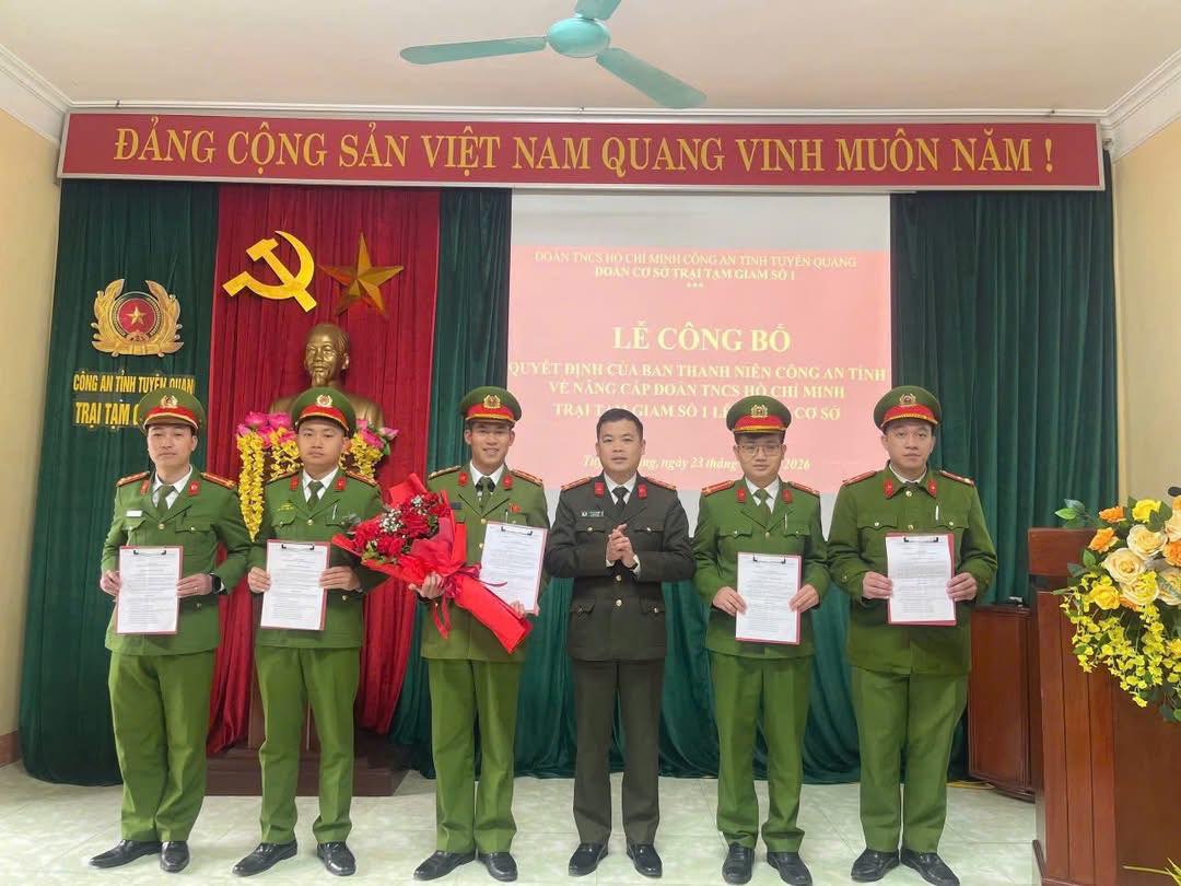 CÔNG BỐ QUYẾT ĐỊNH NÂNG CẤP ĐOÀN TNCS HỒ CHÍ MINH TRẠI TẠM GIAM SỐ 1