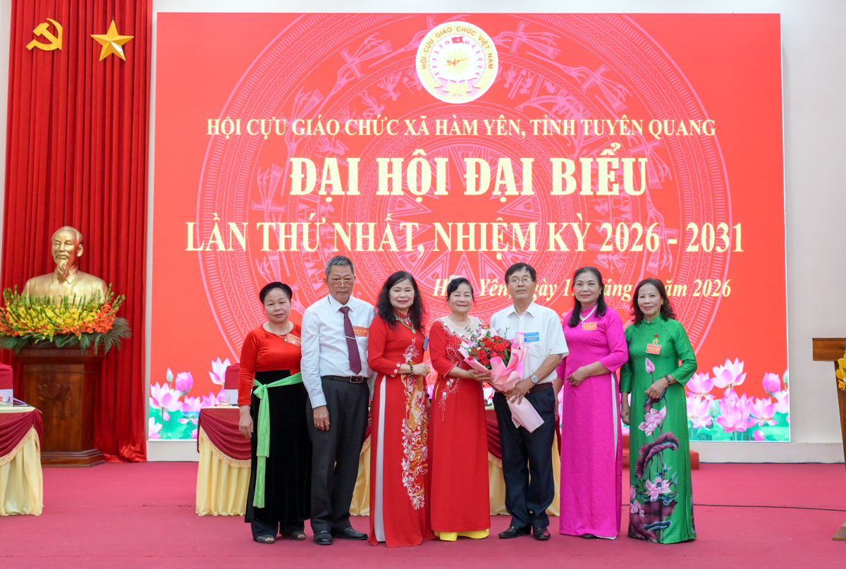 Đại hội Cựu giáo chức xã Hàm Yên lần thứ I, nhiệm kỳ 2026–2031 thành công tốt đẹp