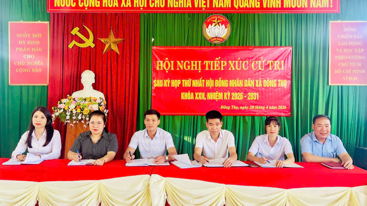 TỔ ĐẠI BIỂU SỐ 04 HĐND XÃ ĐÔNG THỌ TIẾP XÚC CỬ TRI SAU KỲ HỌP THỨ NHẤT NHIỆM KỲ 2026–2031